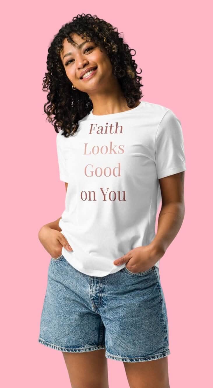 Faith Looks Good on You Tee – Bold Rose Gold Edition - My Store