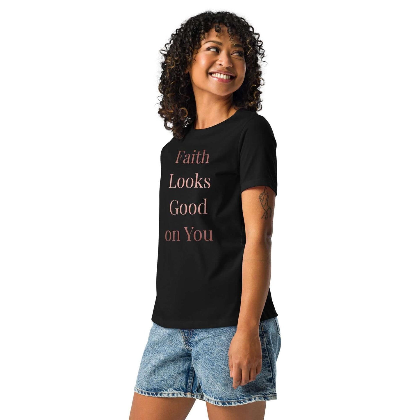 Faith Looks Good on You Tee – Bold Rose Gold Edition - My Store