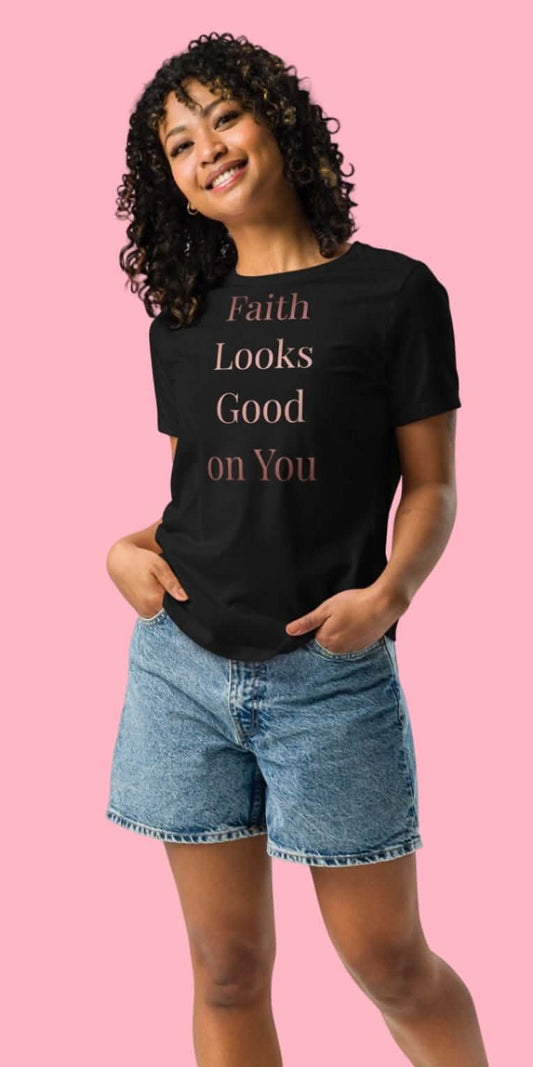 Faith Looks Good on You Tee – Bold Rose Gold Edition - My Store