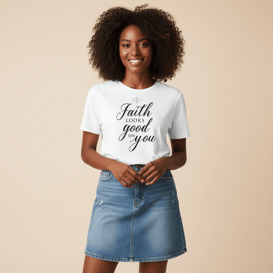 Faith Looks Good on You Tee – Divine Grace Edition - SheWalksInFaith