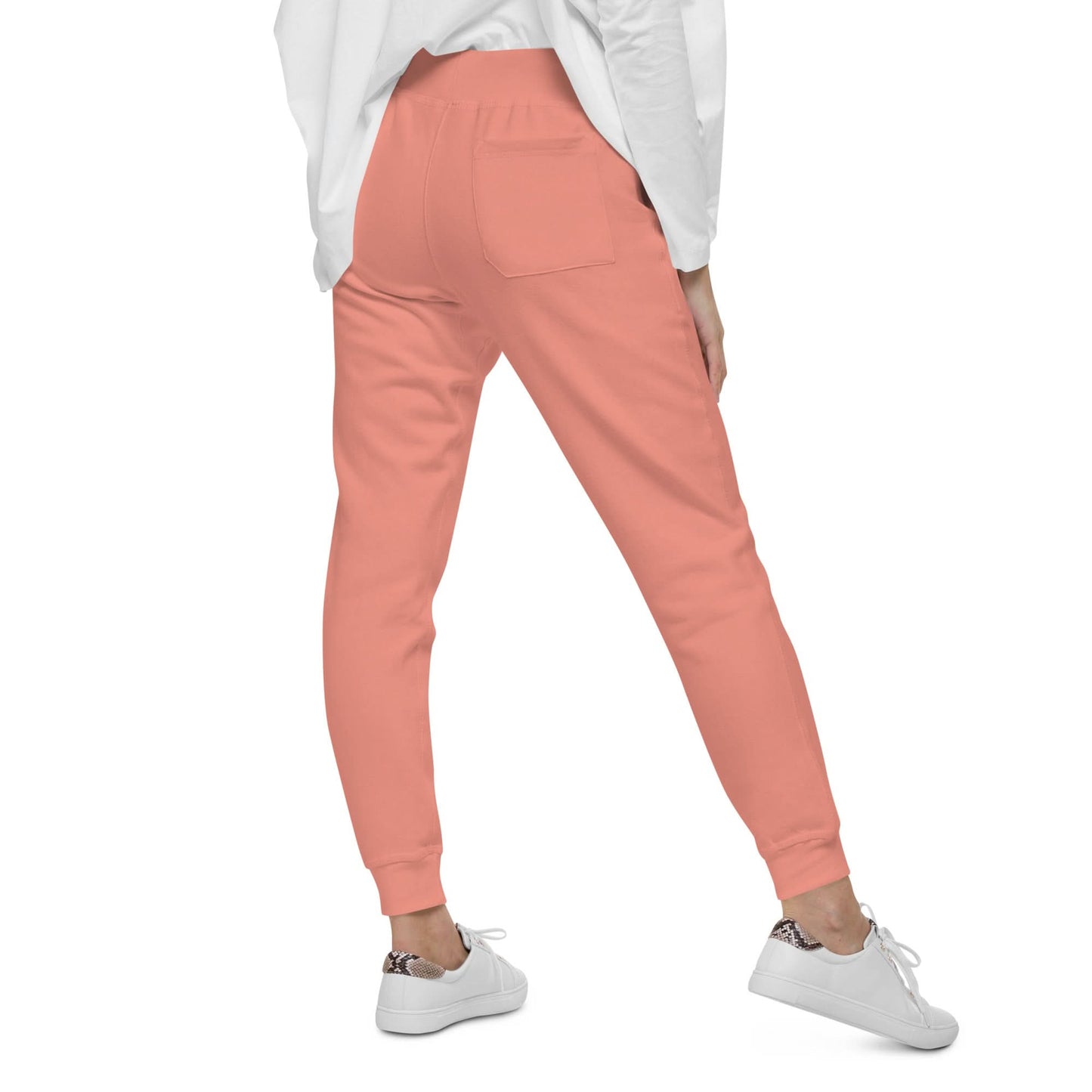Faith Moves Mountains Joggers in Pink , perfect for inspirational and comfortable everyday wear.
