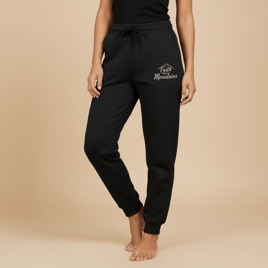 Faith Moves Mountains Joggers – Inspirational Christian Apparel - SheWalksInFaith