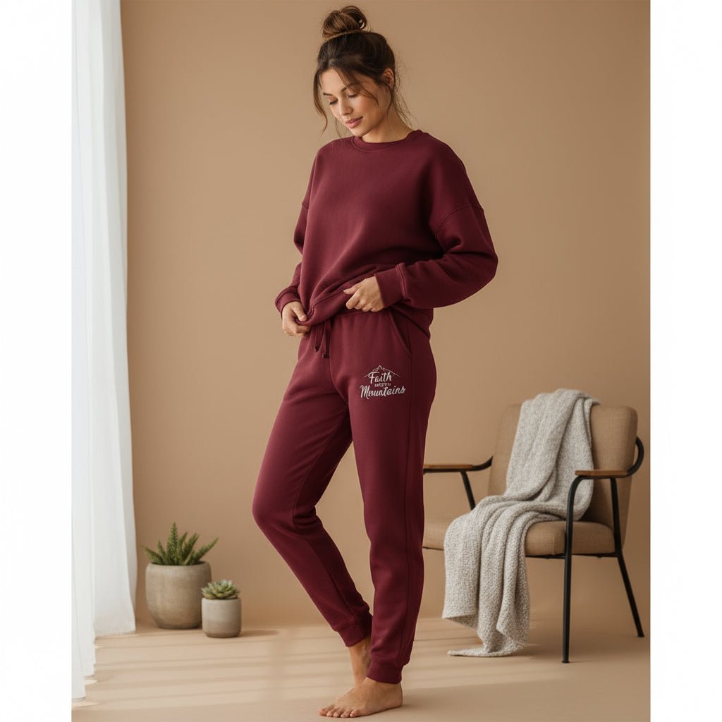 Faith Moves Mountains Joggers – Inspirational Christian Apparel - SheWalksInFaith