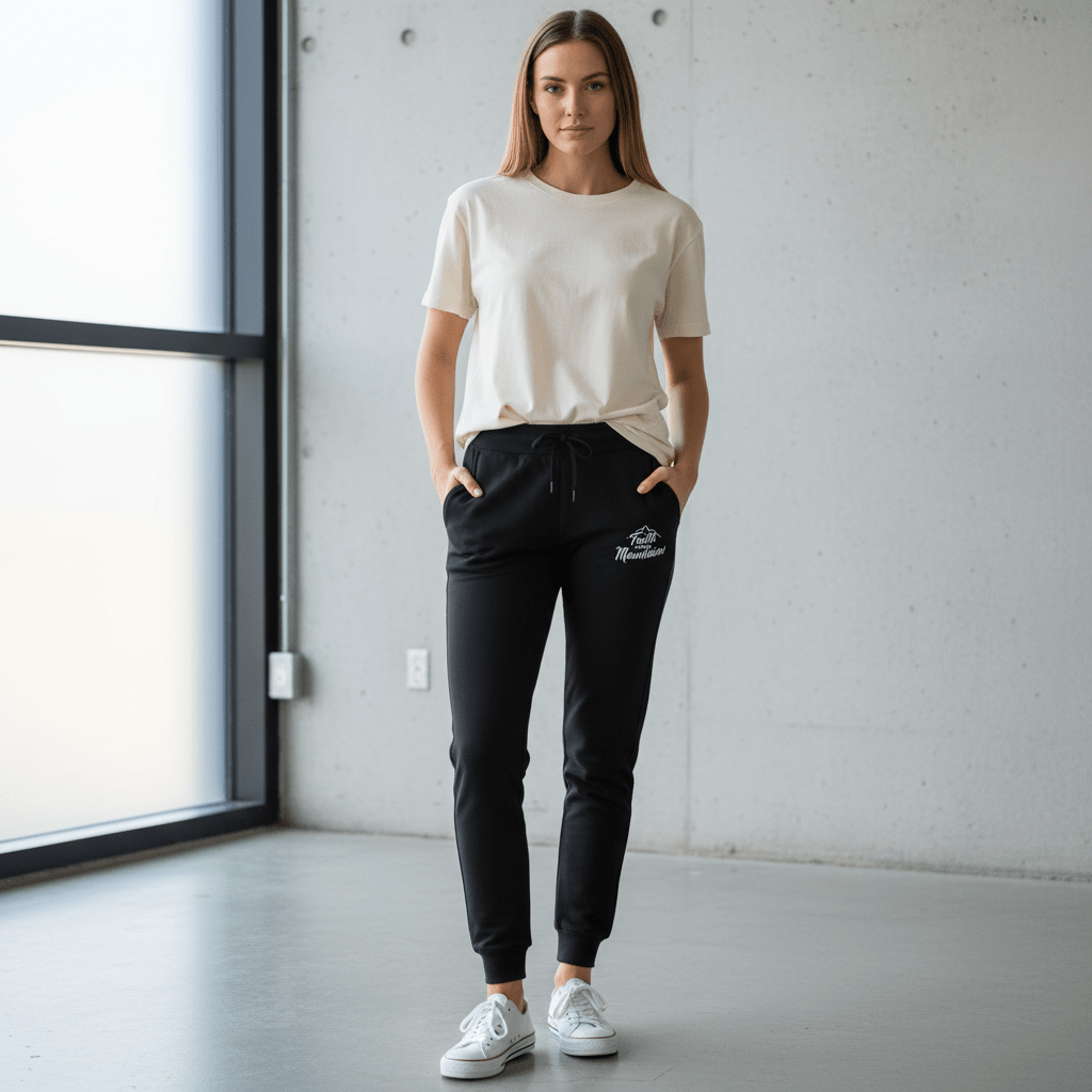 Faith Moves Mountains Joggers – Inspirational Christian Apparel - SheWalksInFaith