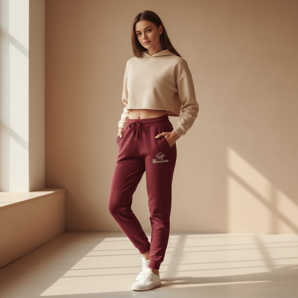 Faith Moves Mountains Joggers – Inspirational Christian Apparel - SheWalksInFaith