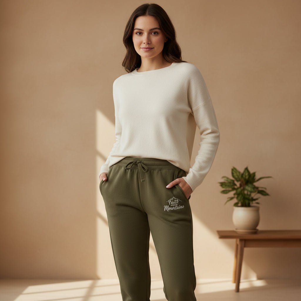 Faith Moves Mountains Joggers – Inspirational Christian Apparel - SheWalksInFaith