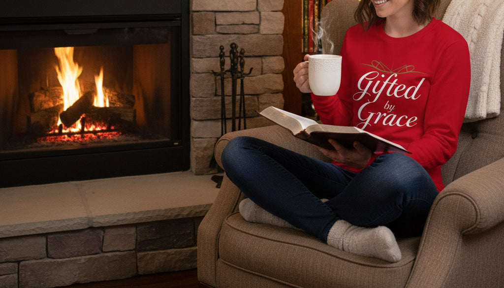 Gifted by Grace Long Sleeve Shirt – Inspirational Faith - Based Christian Tee - SheWalksInFaith