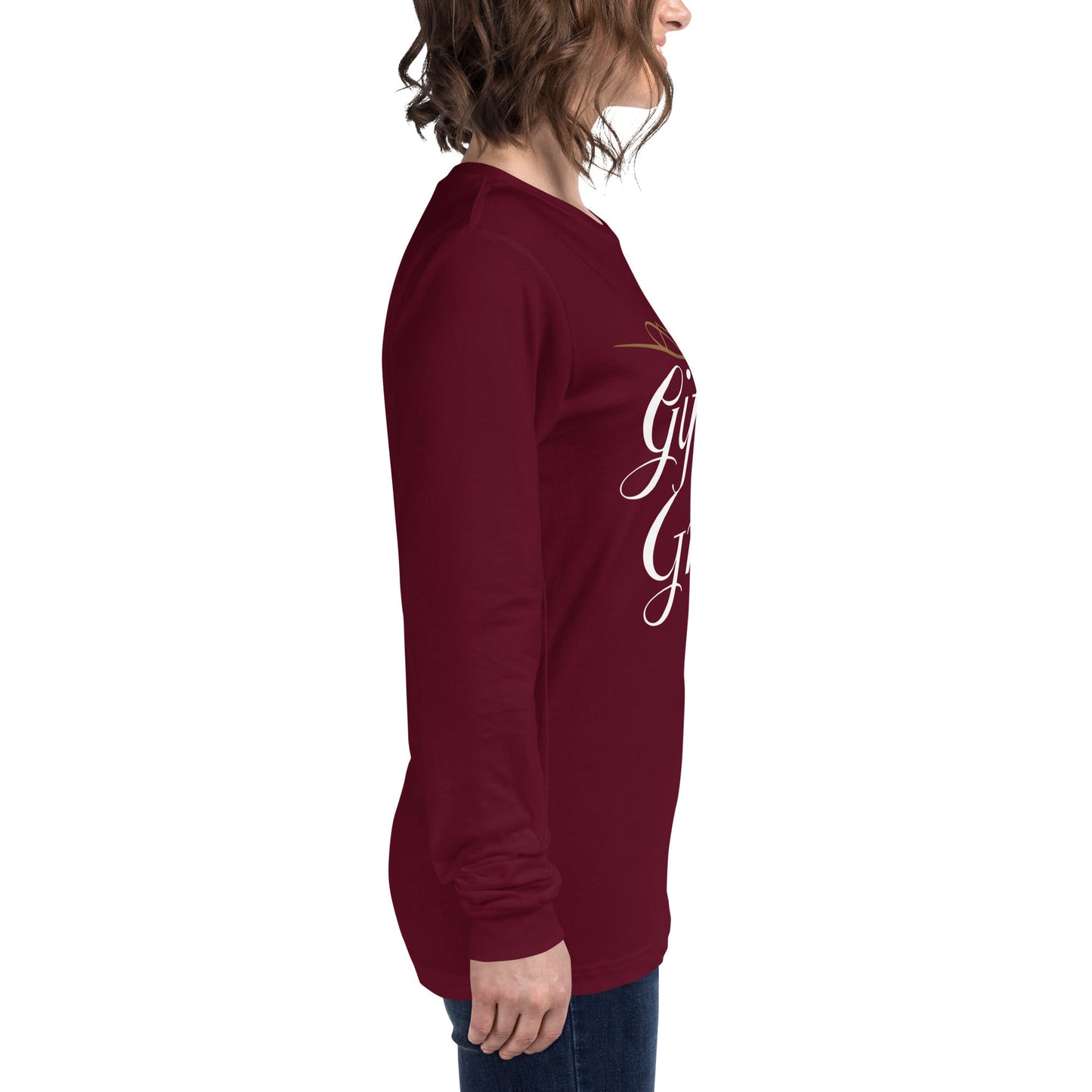 Gifted by Grace Long Sleeve Shirt – Inspirational Faith - Based Christian Tee - SheWalksInFaith