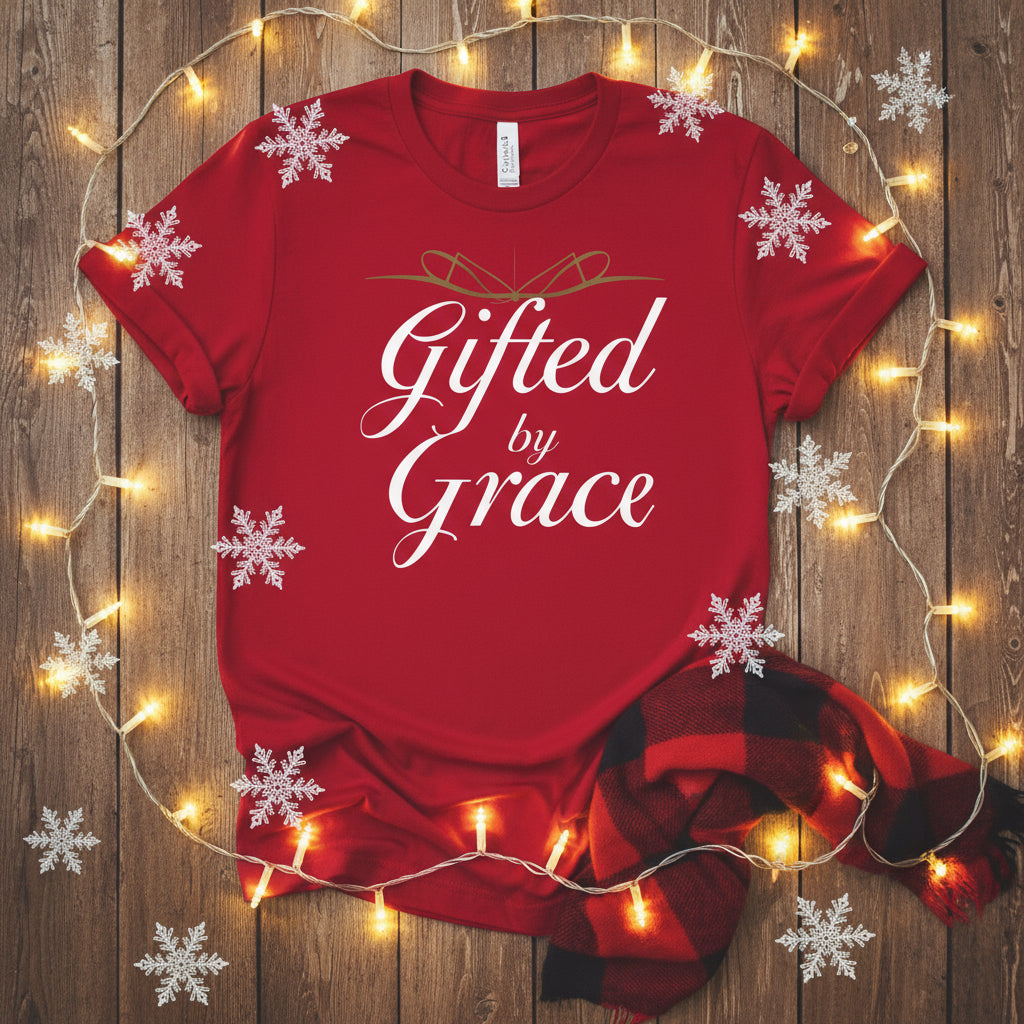 Gifted by Grace T-Shirt – Inspirational Faith - Based Christian Tee - SheWalksInFaith