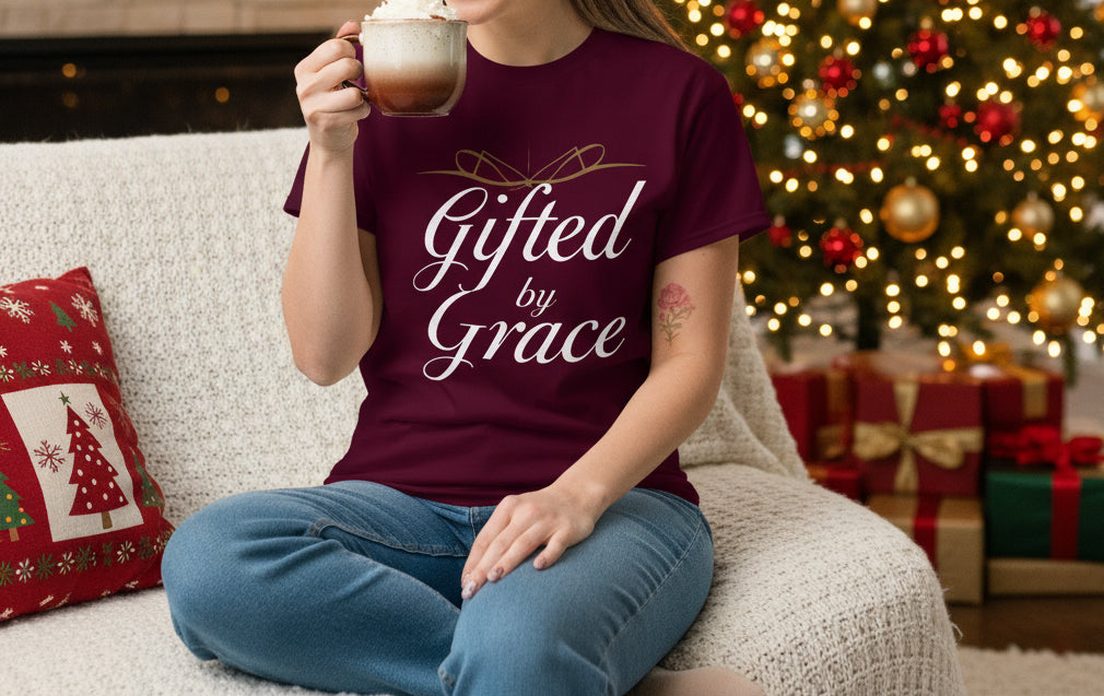 Gifted by Grace T-Shirt – Inspirational Faith - Based Christian Tee - SheWalksInFaith