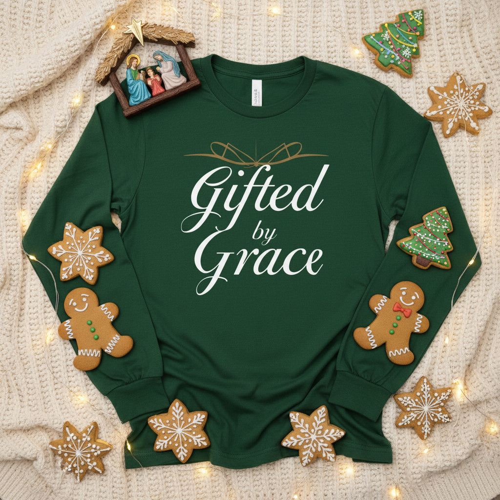 Gifted by Grace T-Shirt – Inspirational Faith - Based Christian Tee - SheWalksInFaith