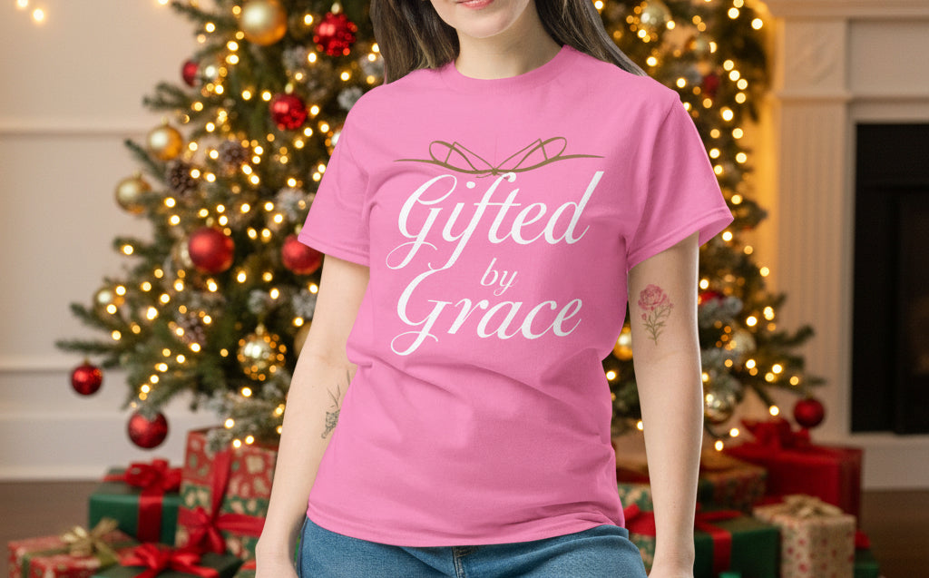 Gifted by Grace T-Shirt – Inspirational Faith - Based Christian Tee - SheWalksInFaith