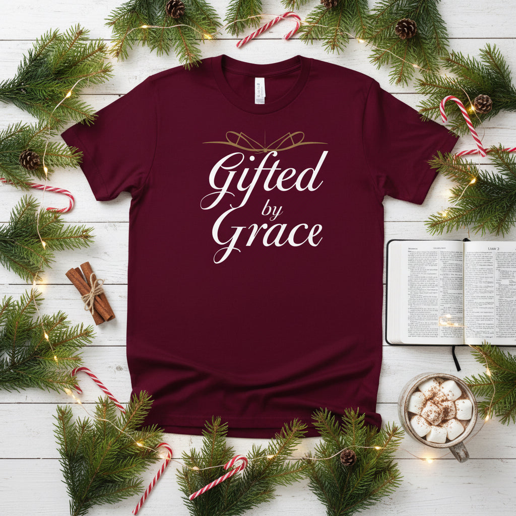 Gifted by Grace T-Shirt – Inspirational Faith - Based Christian Tee - SheWalksInFaith