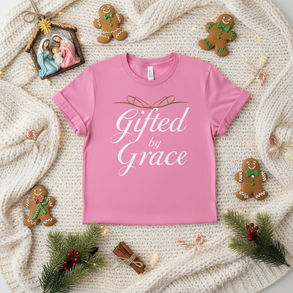 Gifted by Grace T-Shirt – Inspirational Faith - Based Christian Tee - SheWalksInFaith