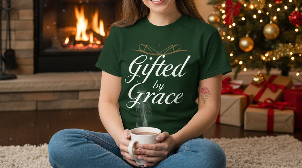 Gifted by Grace T-Shirt – Inspirational Faith - Based Christian Tee - SheWalksInFaith