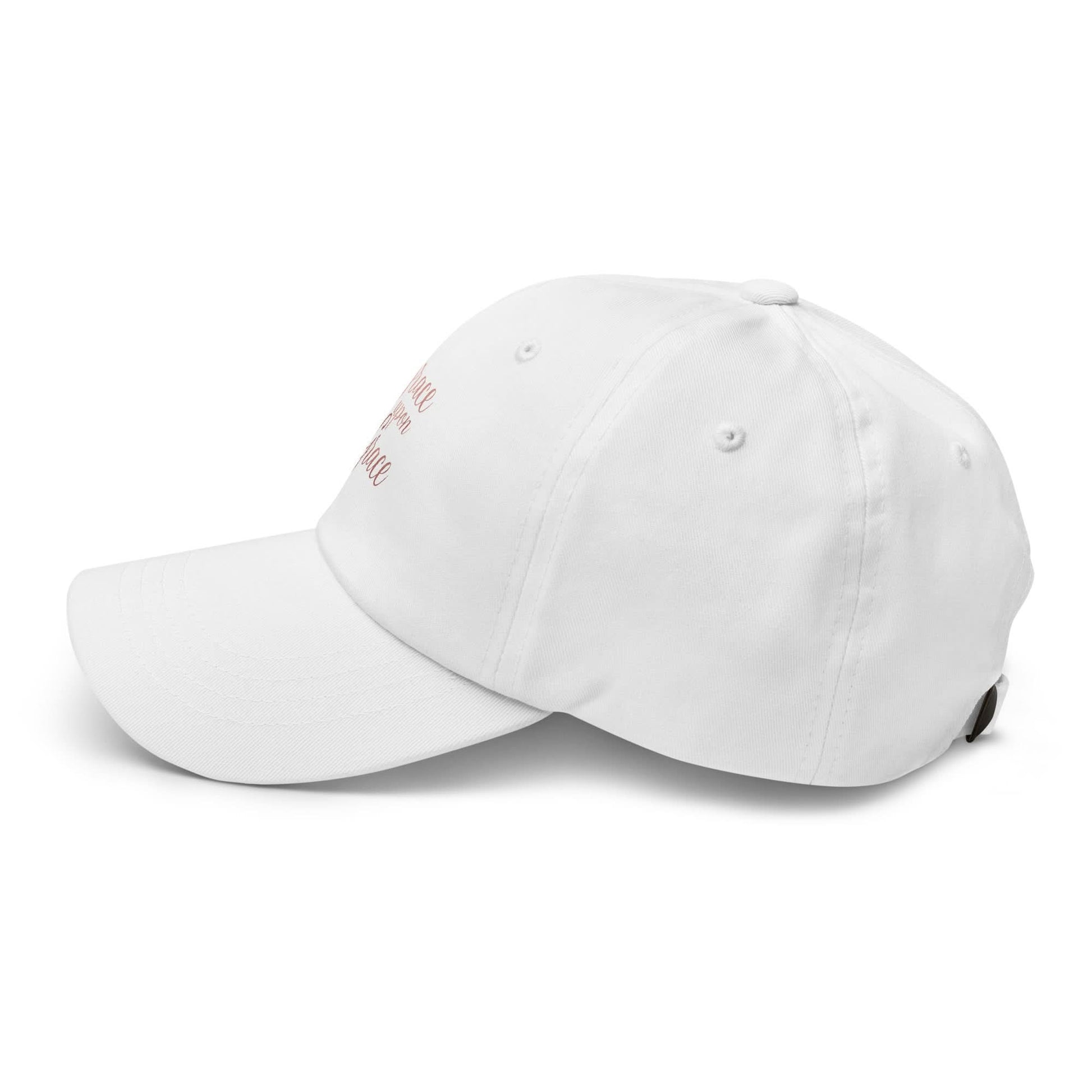 Grace Upon Grace Hat – White / Rose Gold Print - SheWalksInFaith