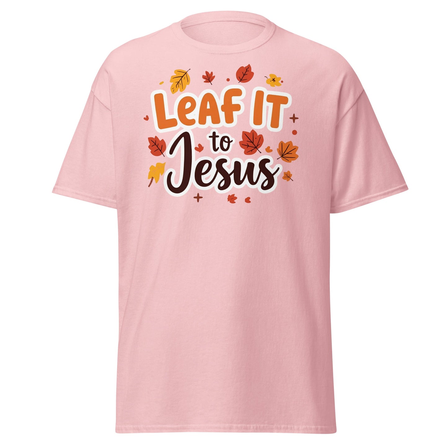 Leaf It to Jesus Tee – Funny Faith - Inspired Fall Christian Apparel - SheWalksInFaith