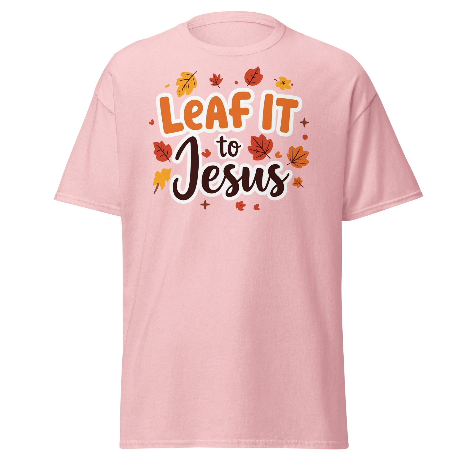 Leaf It to Jesus Tee – Funny Faith - Inspired Fall Christian Apparel - SheWalksInFaith