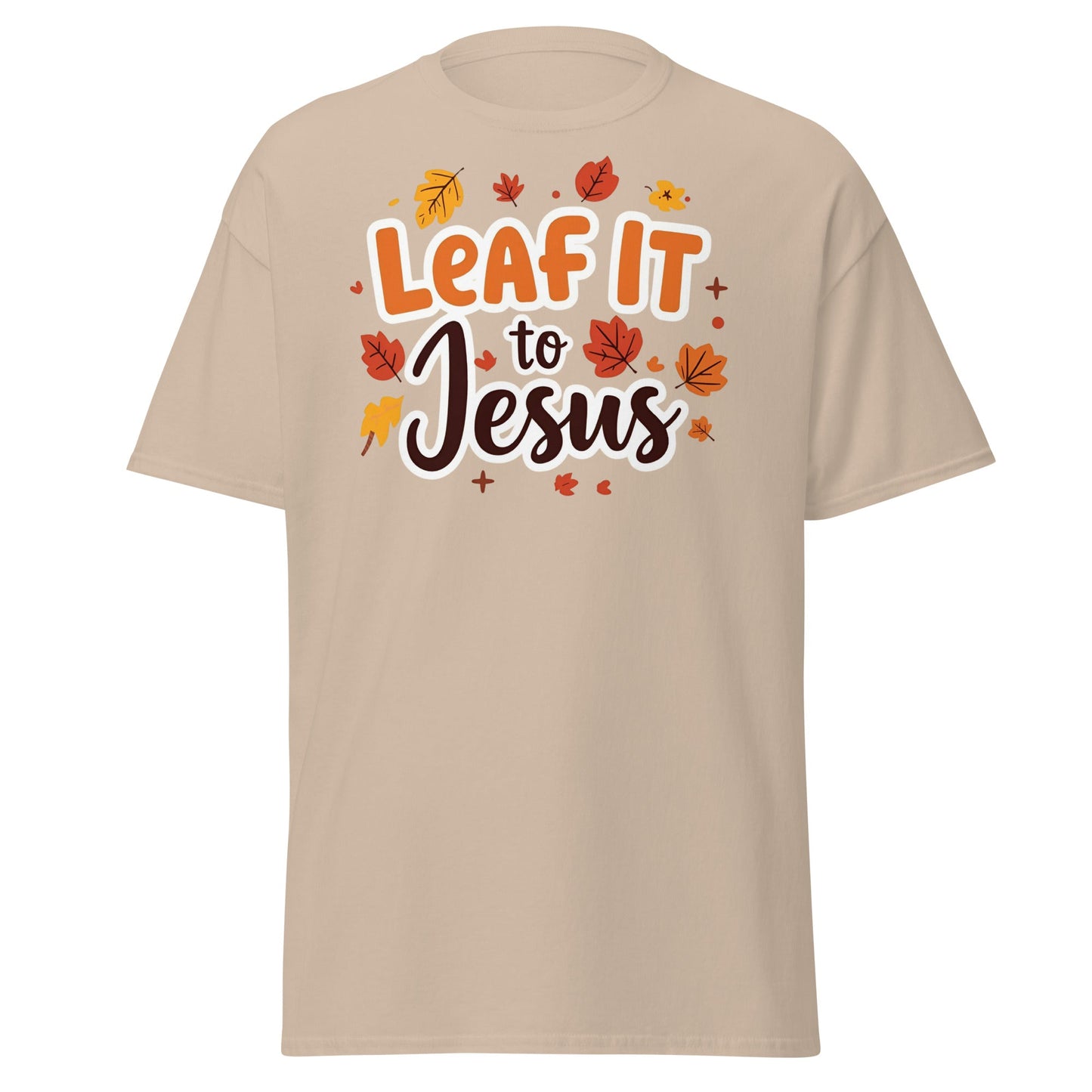 Leaf It to Jesus Tee – Funny Faith - Inspired Fall Christian Apparel - SheWalksInFaith