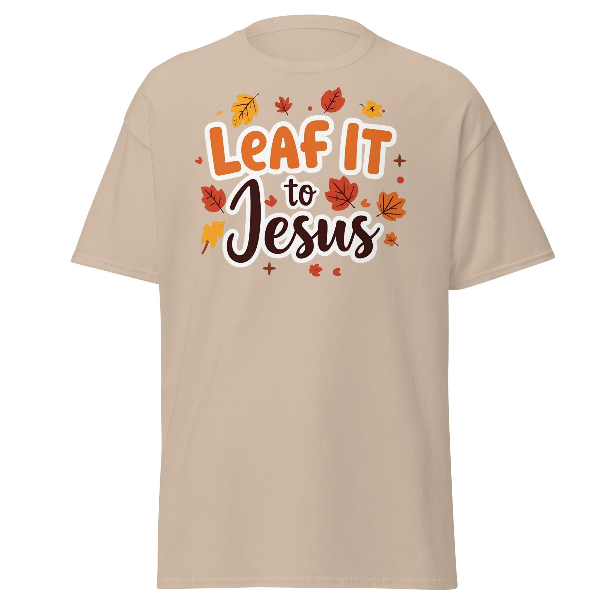 Leaf It to Jesus Tee – Funny Faith - Inspired Fall Christian Apparel - SheWalksInFaith