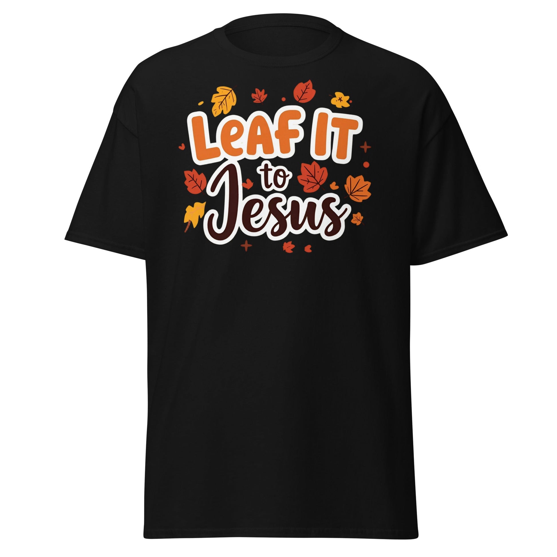 Leaf It to Jesus Tee – Funny Faith - Inspired Fall Christian Apparel - SheWalksInFaith