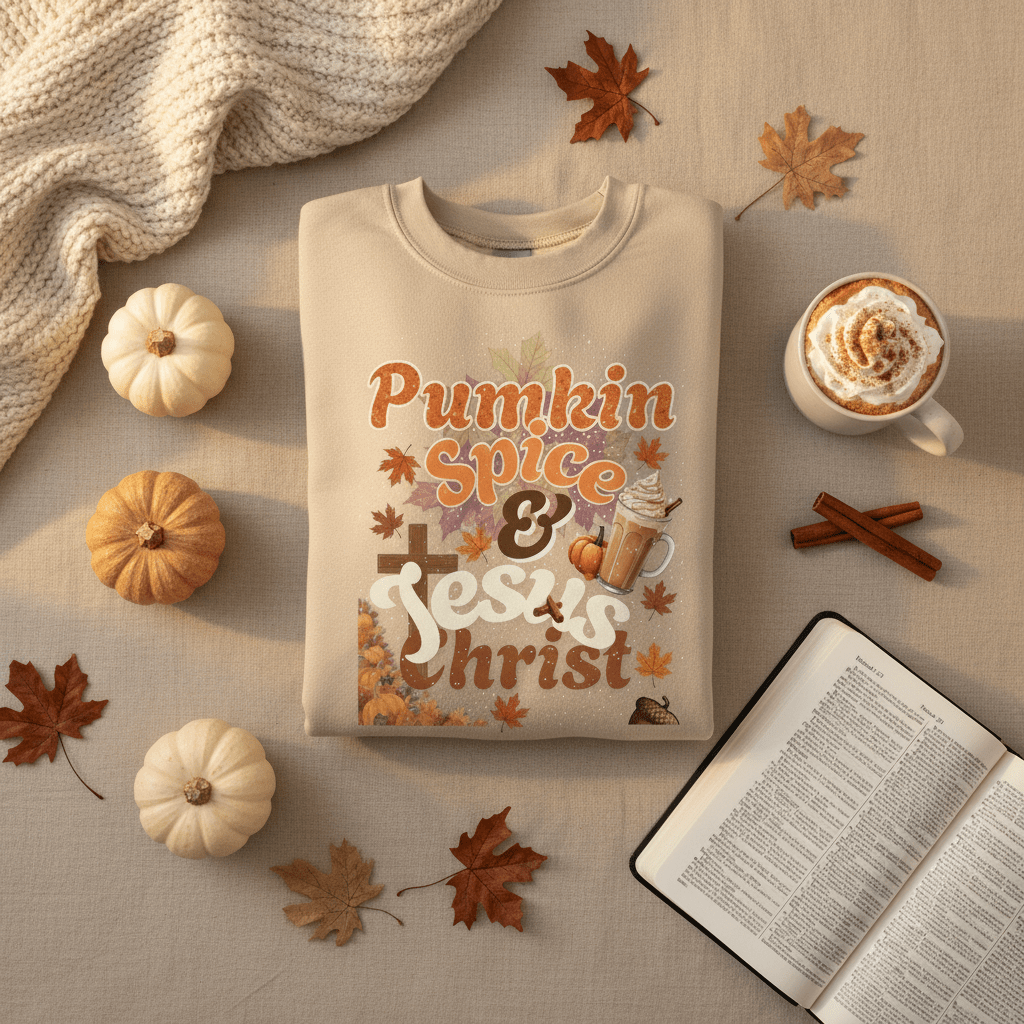 Pumpkin Spice & Jesus Christ Sweatshirt - SheWalksInFaith