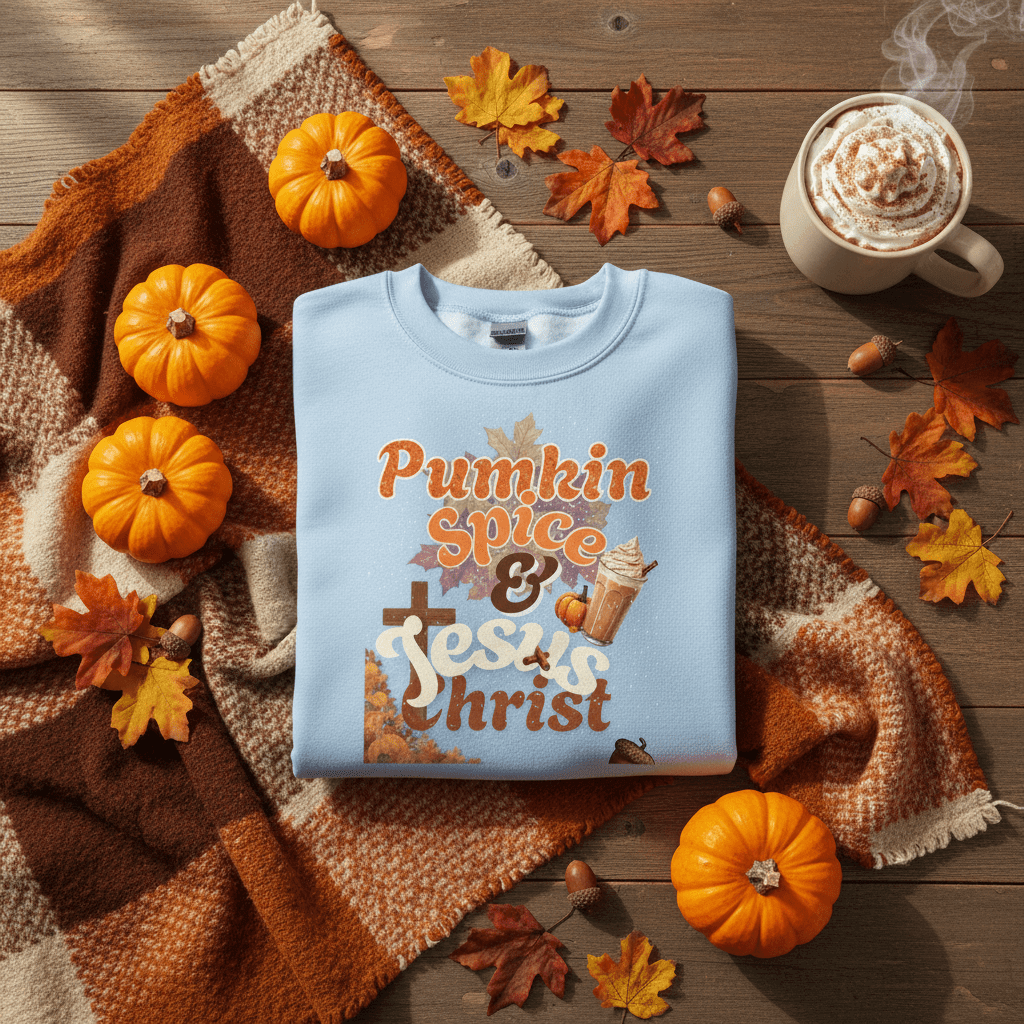 Pumpkin Spice & Jesus Christ Sweatshirt - SheWalksInFaith