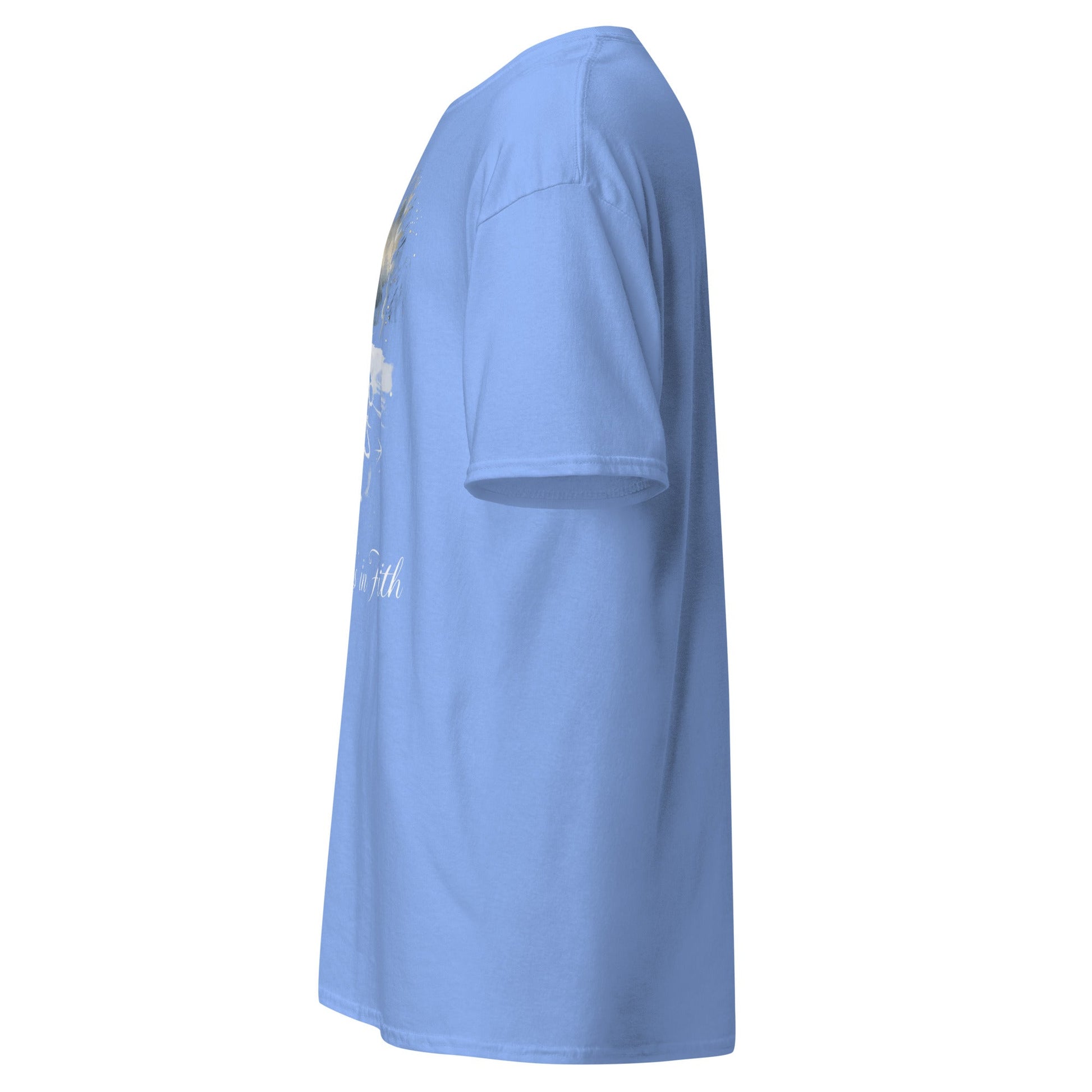 She Walks in Faith Footprints in Snow T-Shirt – Inspirational Christian Tee - SheWalksInFaith