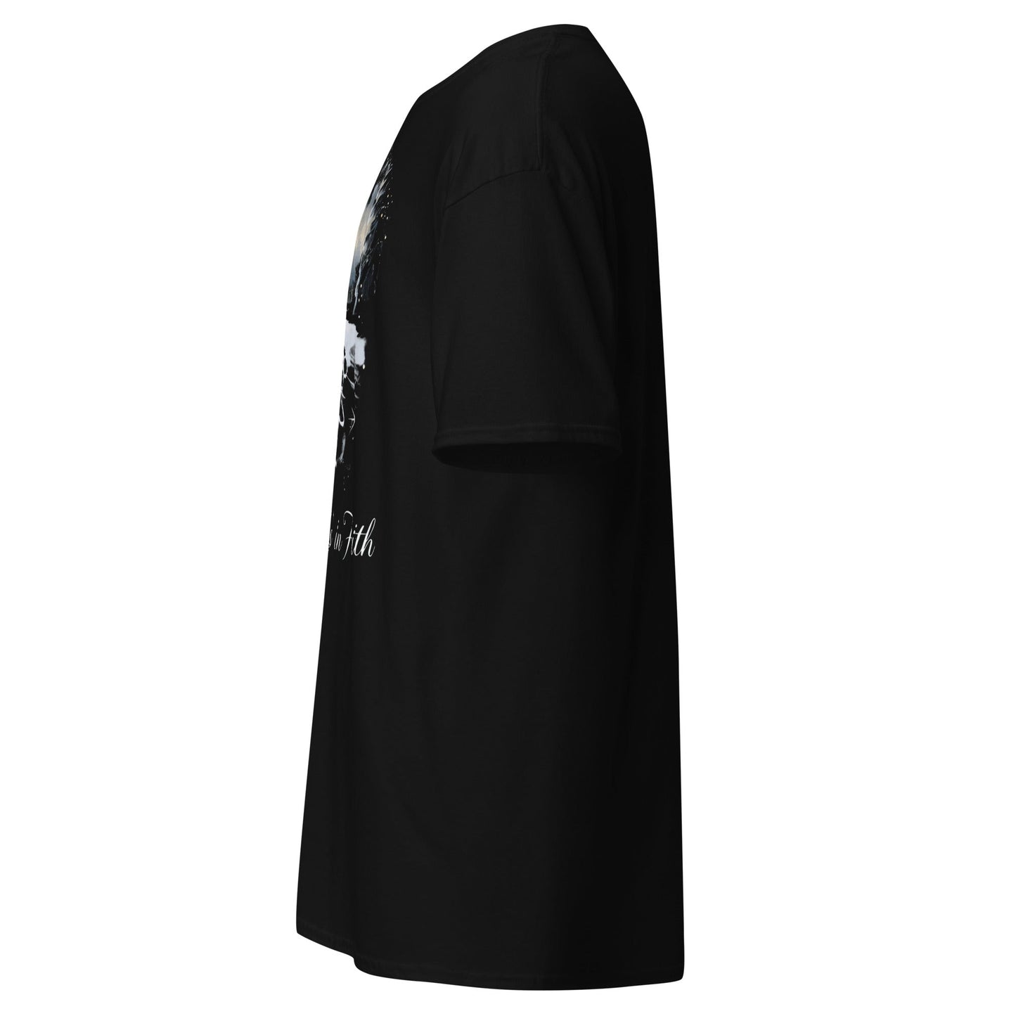 She Walks in Faith Footprints in Snow T-Shirt – Inspirational Christian Tee - SheWalksInFaith