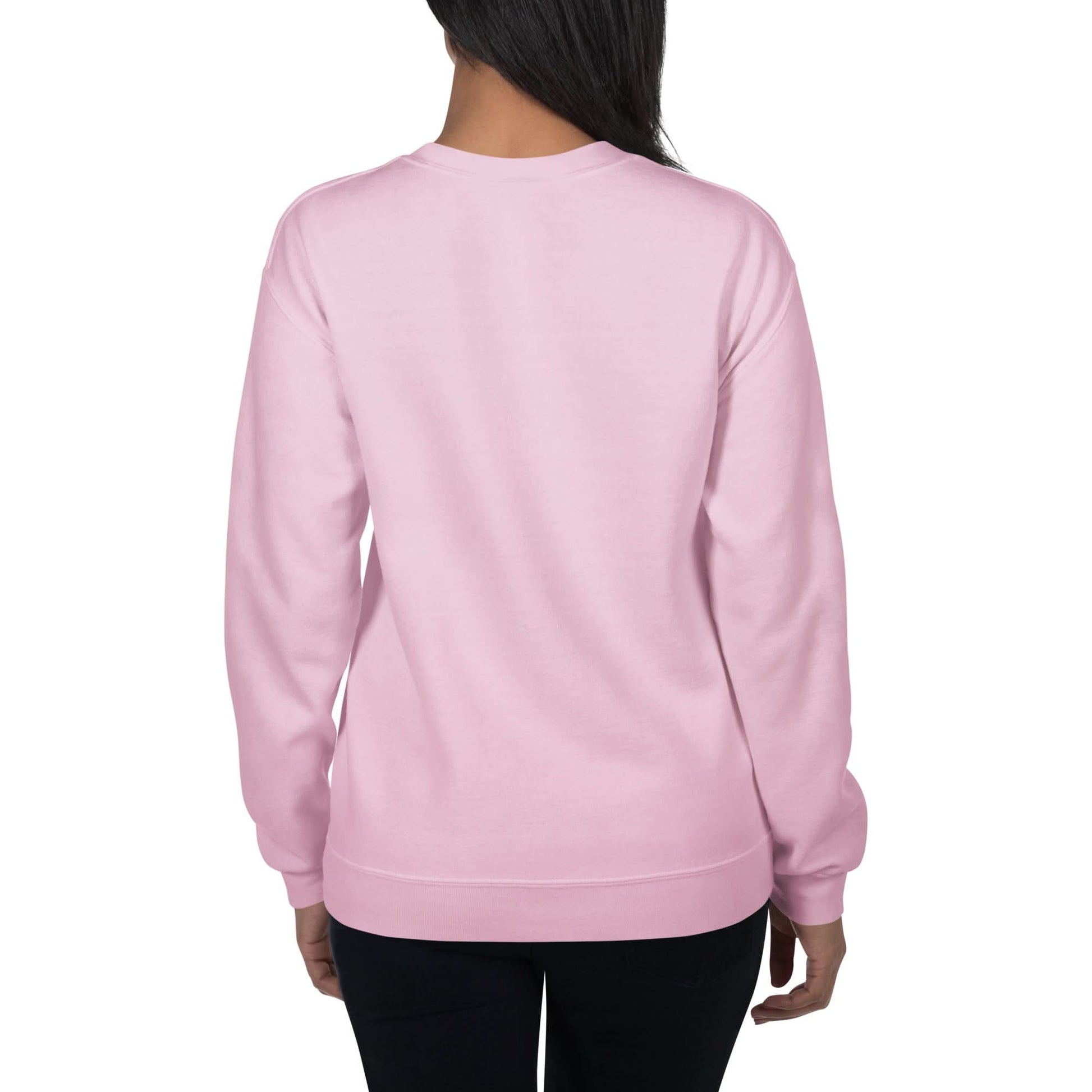 She Walks in Faith Pullover – Pink Crewneck Sweatshirt with White Cursive Lettering - My Store