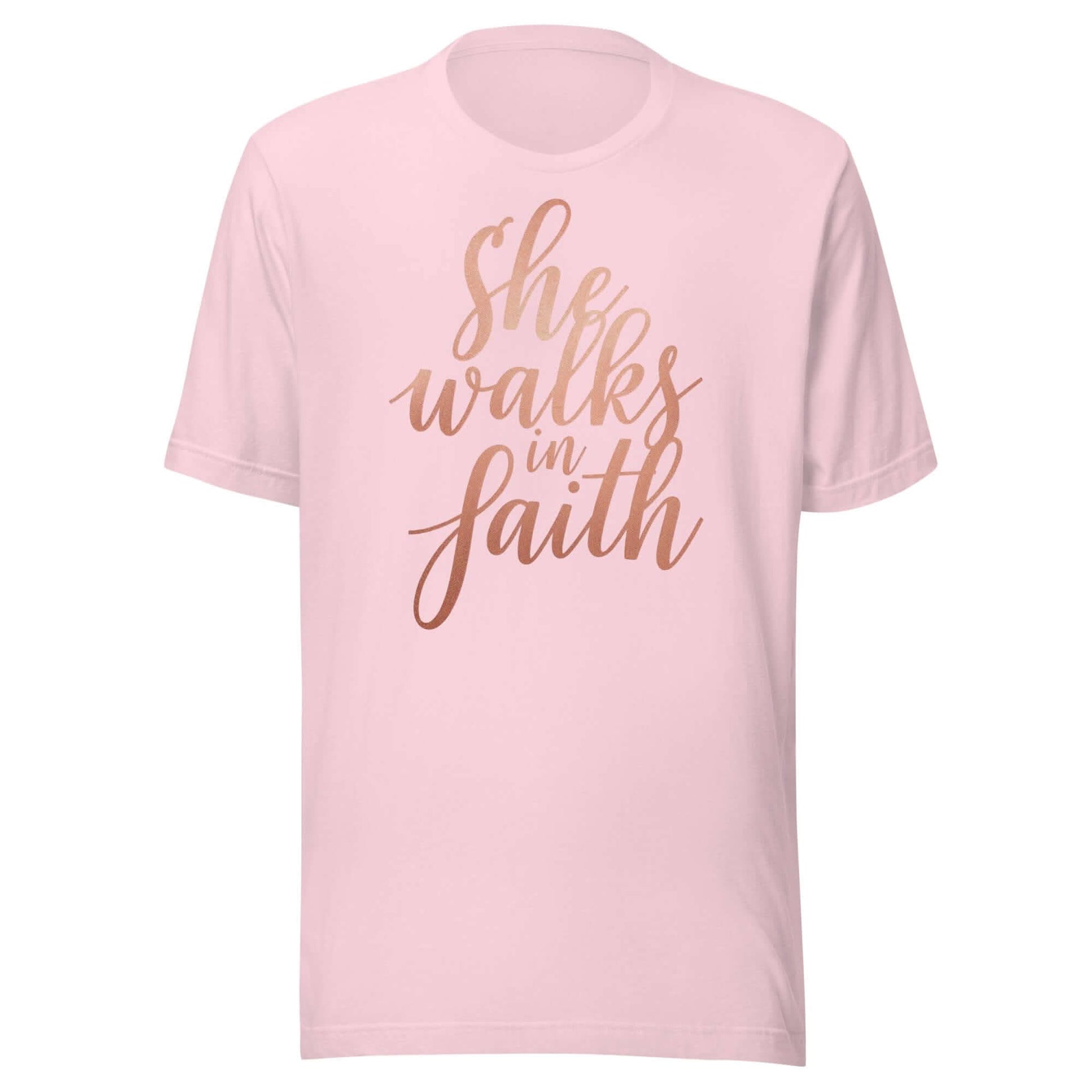 She Walks in Faith Tee – Blush Collection - My Store