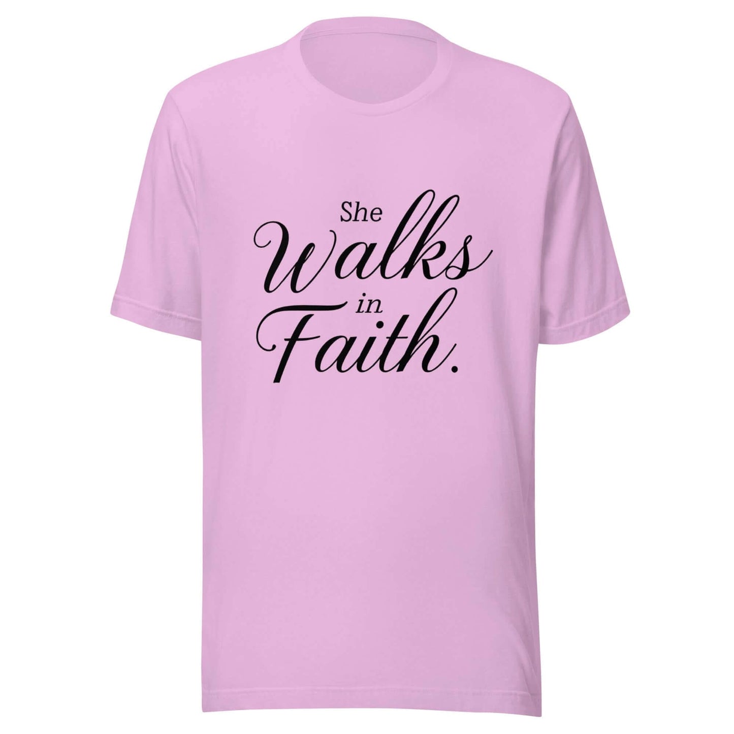 She Walks in Faith Tee – Lilac Edition - My Store