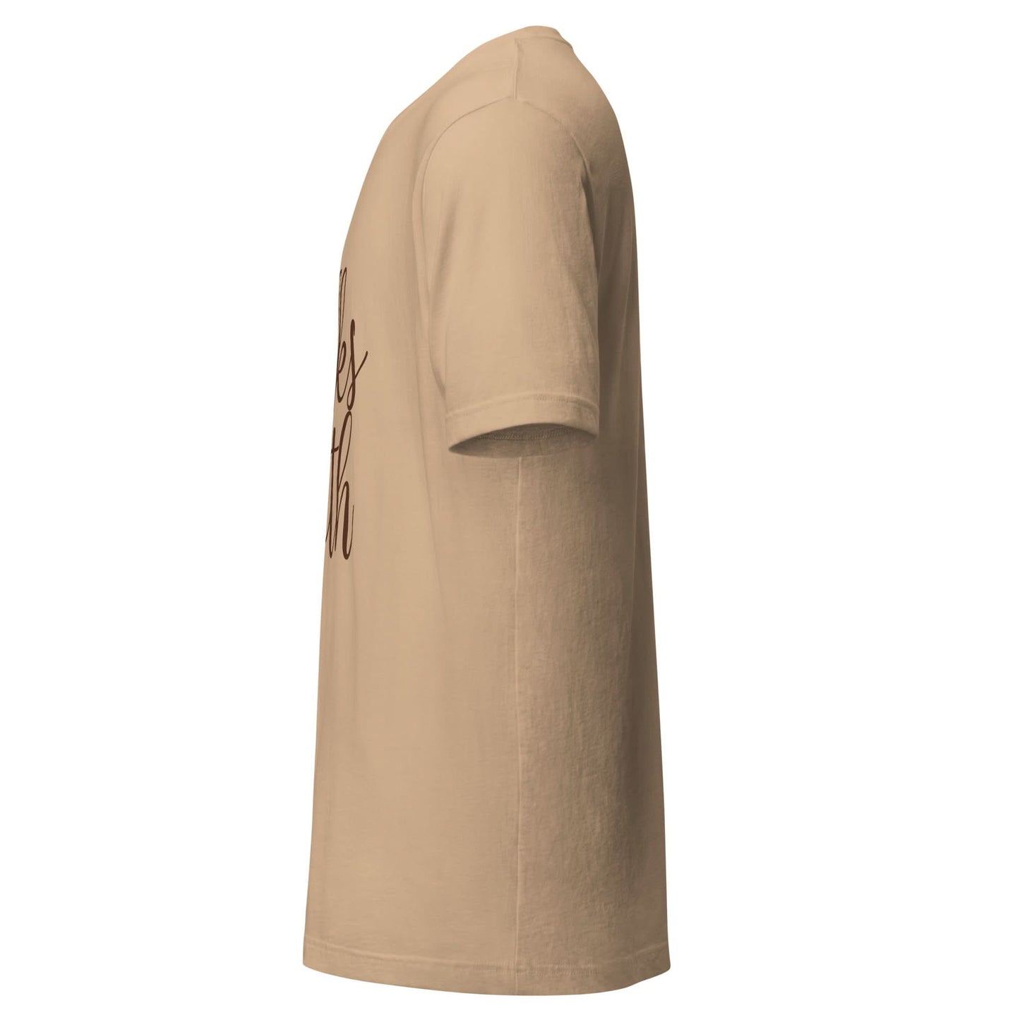 She Walks in Faith Tee – Tan Edition - My Store