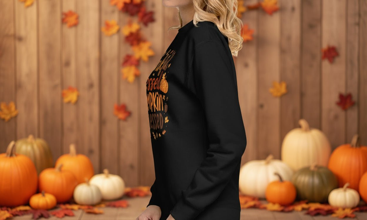 Thankful, Blessed & Pumpkin Obsessed – Faith - Inspired Fall Tee - SheWalksInFaith