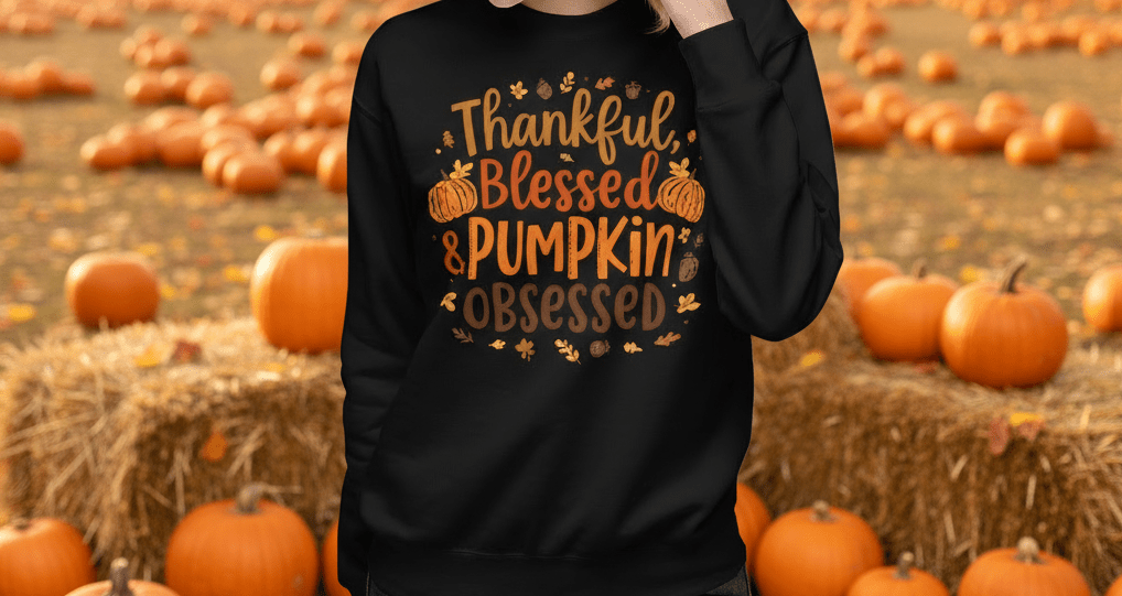 Thankful, Blessed & Pumpkin Obsessed – Faith - Inspired Fall Tee - SheWalksInFaith