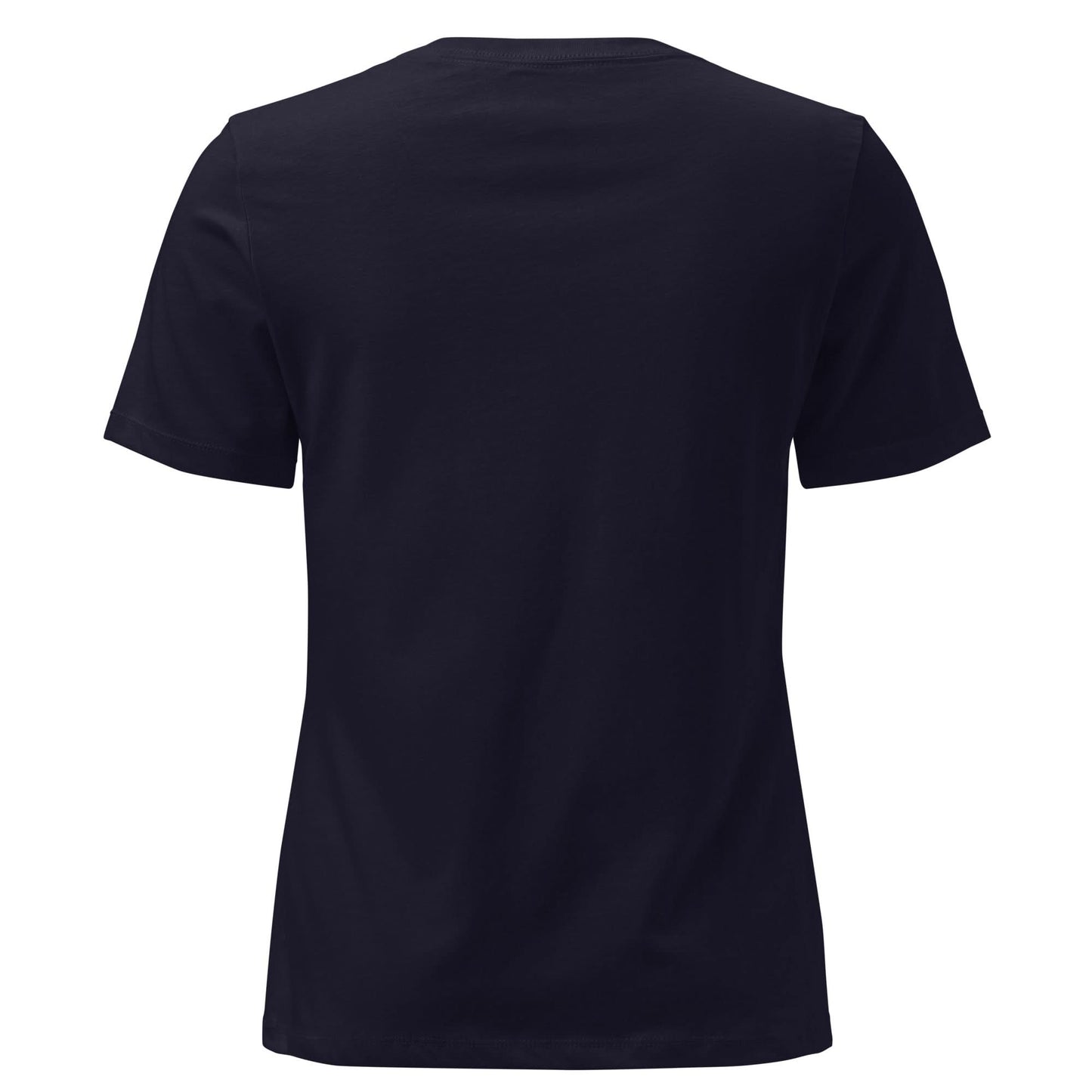Back view of the Faith tee in black, showcasing the minimalist design perfect for casual wear.