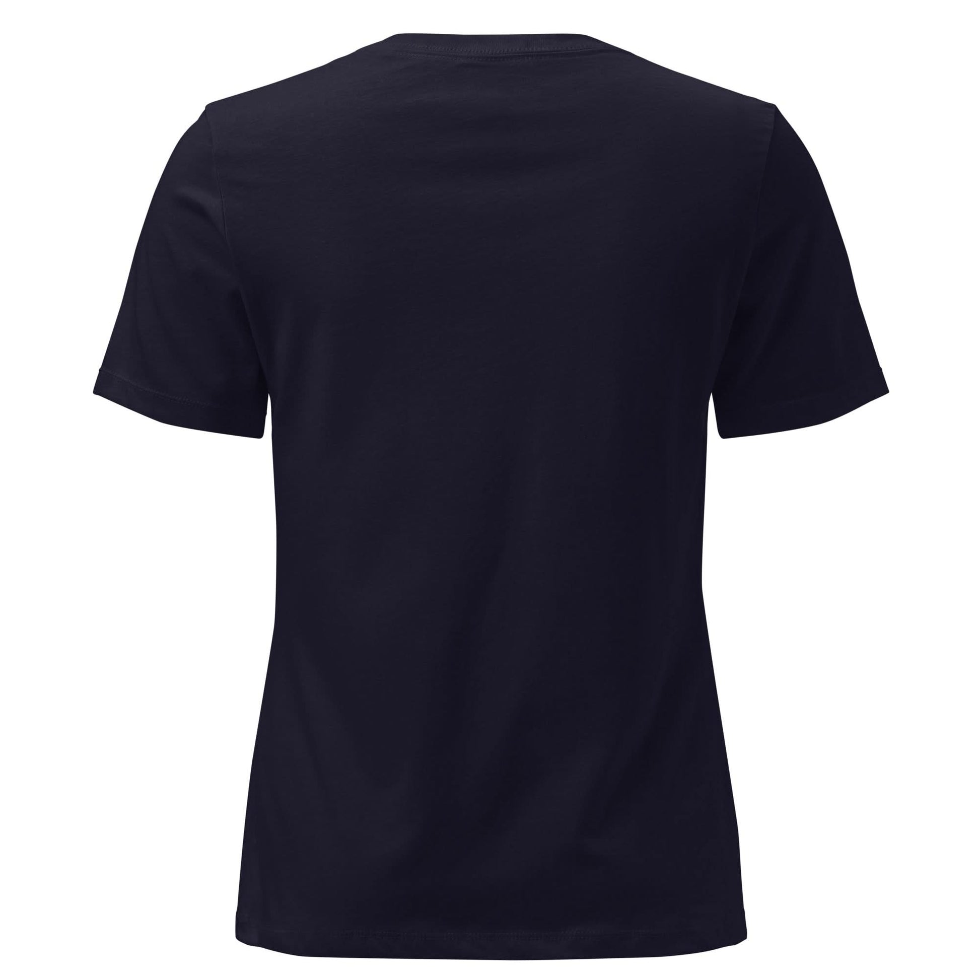 Back view of the Faith tee in black, showcasing the minimalist design perfect for casual wear.