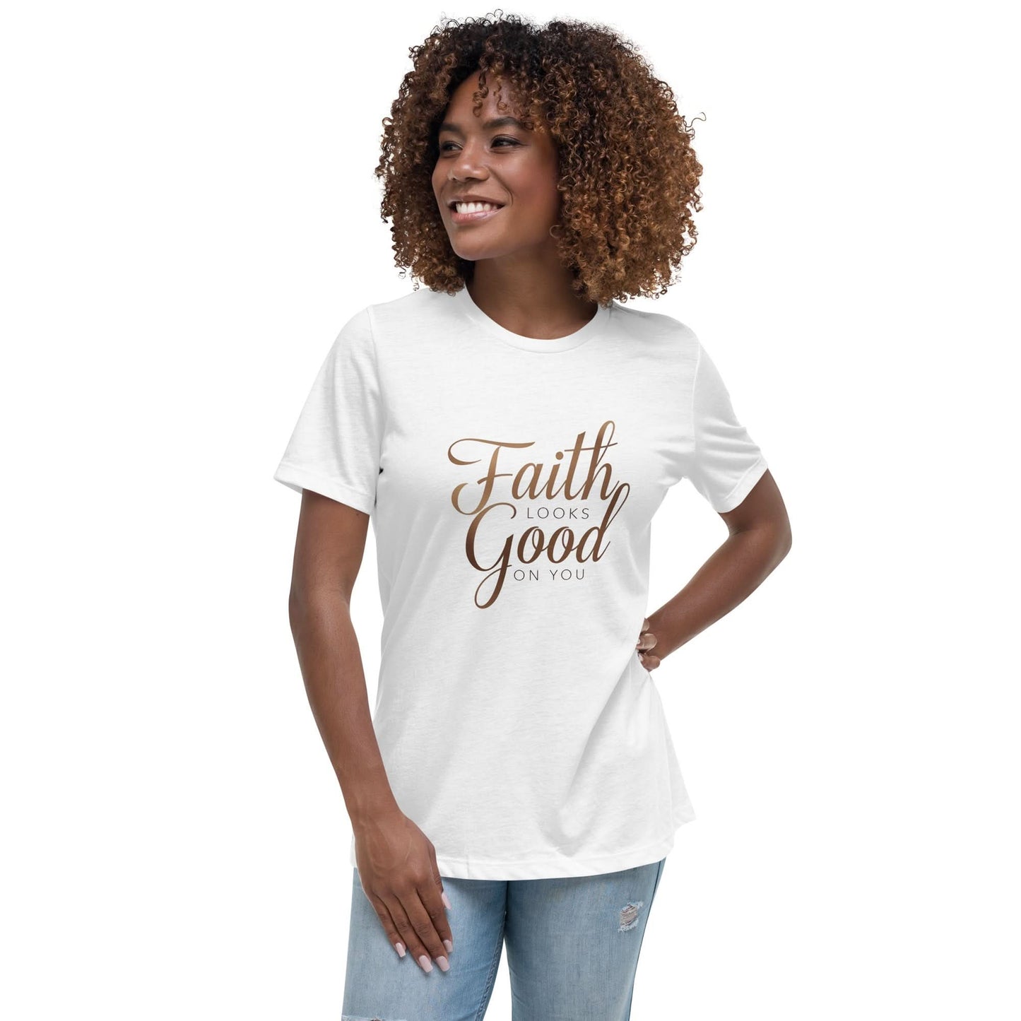 Faith looks good on you tee Model
